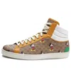 Gucci X Disney Mickey Mouse Gg Sneakers 'brown Yellow' In Multi