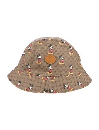 Pre-owned Gucci X Disney Micro Gg Mickey Bucket Hat In Neutral