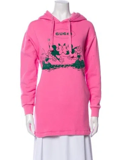 Pre-owned Gucci X Disney Mock Neck Mini Dress In Pink
