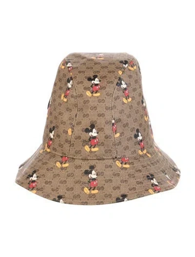 Pre-owned Gucci X Disney Printed Bucket Hat In Neutral