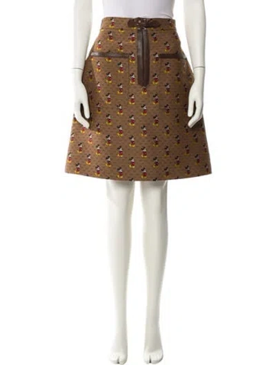 Pre-owned Gucci X Disney Printed Knee-length Skirt W/ Tags In Multi