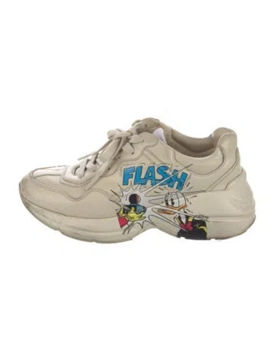 Pre-owned Gucci X Disney Rhyton Chunky Sneakers In Neutral