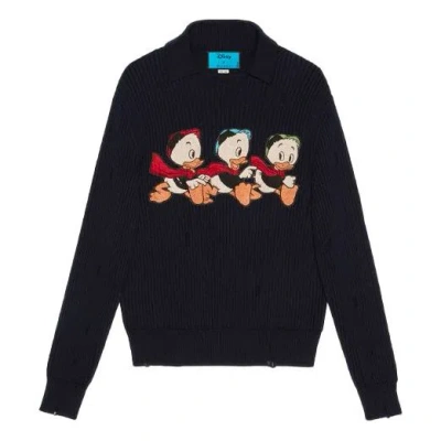 Gucci X Disney Ss21 Cotton-wool-blend Turtleneck Sweater For Men Navy In Blue
