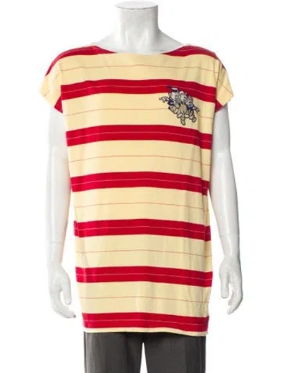 Pre-owned Gucci X Disney Three Little Pigs Striped Henley In Multi