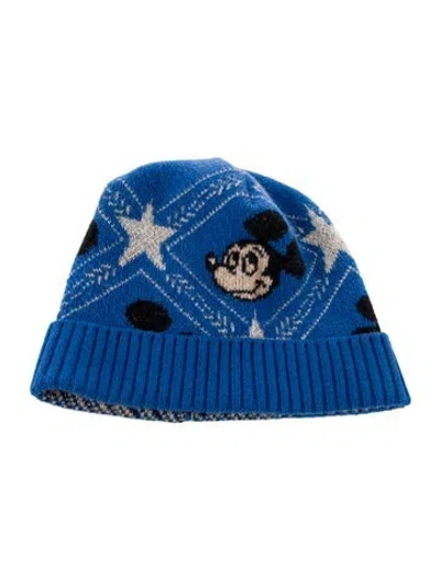 Pre-owned Gucci X Disney Wool Mickey Mouse Beanie In Blue