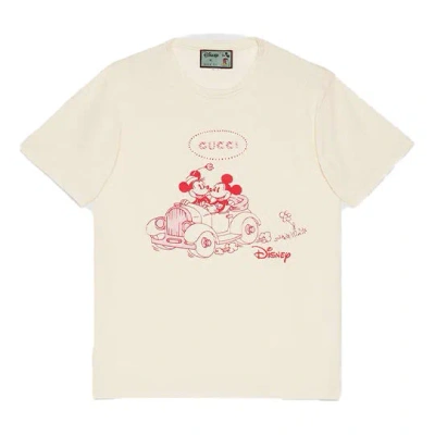 Gucci X Disney Year Of The Rat Limited Mickey Printed Retro For Men Beige In White