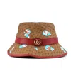 Gucci X Doraemon Bucket Hat 'cherry Monogram' In Brown