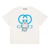 Gucci X Doraemon Oversized T-shirt 'white Blue' In Gray