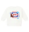 Gucci X Euan Roberts Baby Cotton Fleece Sweatshirt In White