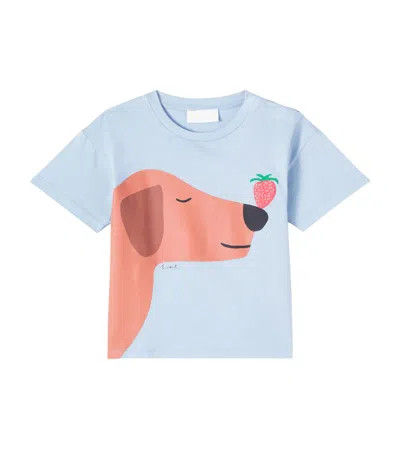 Gucci X Euan Roberts Baby Printed Cotton Jersey T-shirt In Blue