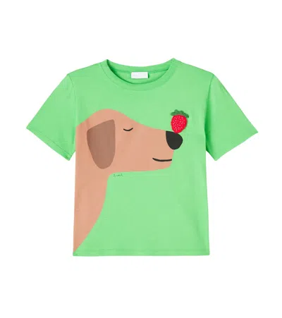 Gucci Kids' X Euan Roberts Baby Printed Cotton T-shirt In Green