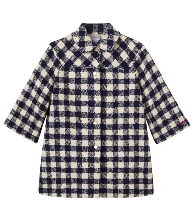 Gucci Kids' X Euan Roberts Checked Tweed Coat In Black