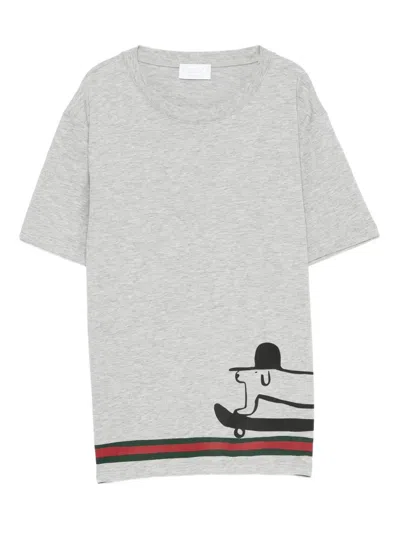Gucci Kids' X Euan Roberts Dog-print T-shirt In White