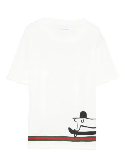 Gucci Kids' X Euan Roberts Dog-print T-shirt In White