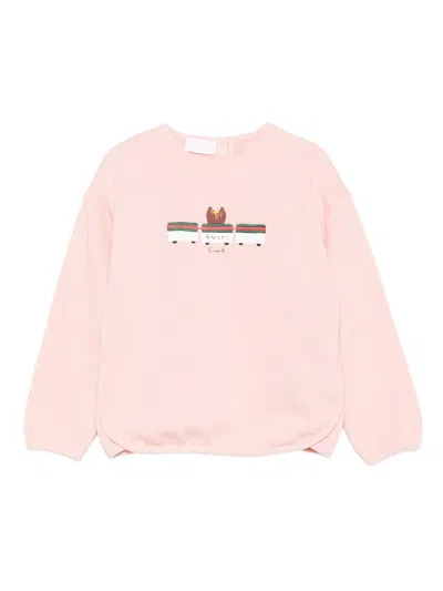 Gucci Babies' X Euan Roberts Graphic-print Sweatshirt In Pink