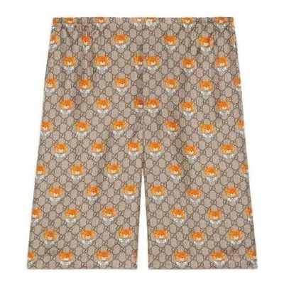 Gucci X Kai Gg Silk Shorts 'beige Brown'