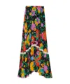 Gucci X Ken Scott Floral-print Maxi Skirt In Black