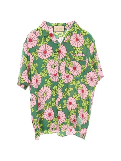 Pre-owned Gucci X Ken Scott Floral-print Shirt In Green