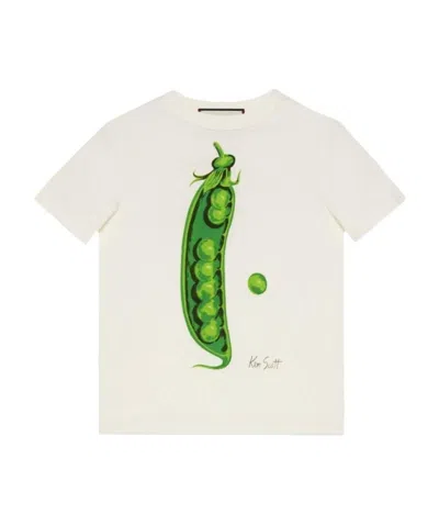 Gucci X Ken Scott Pea Print T-shirt In White