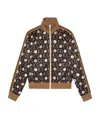 Gucci Black Ken Scott Edition Print Zip-up Track Jacket In Multi-color