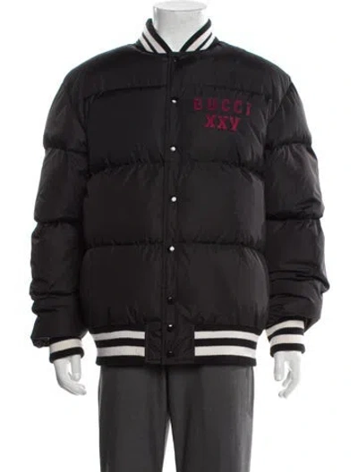 Pre-owned Gucci X Mlb 2018 'pirates' Puffer Coat In Black