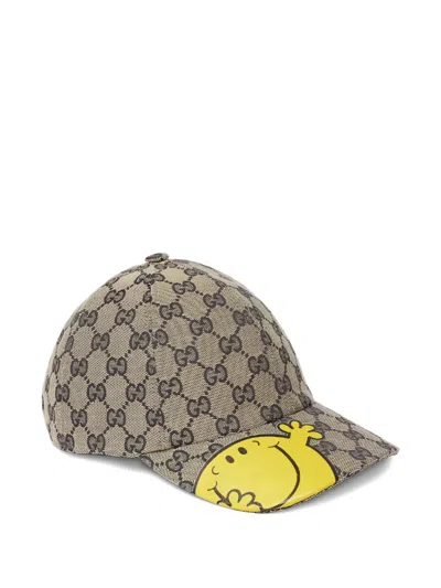 Gucci Kids' X Mr. Men™ Character-print Baseball Cap In Neutral