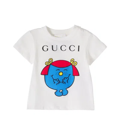Gucci X Mr. Men Little Miss Baby Cotton Jersey T-shirt In White