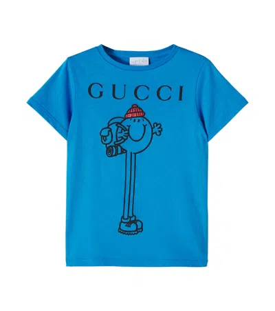 Gucci X Mr. Men Little Miss Cotton Jersey T-shirt In Blue