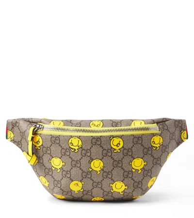 Gucci Kids' X Mr. Men Little Miss Gg Canvas Belt Bag In Brown