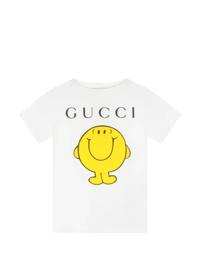 Gucci Kids' X Mr. Men™ Little Miss™ Graphic T-shirt In White