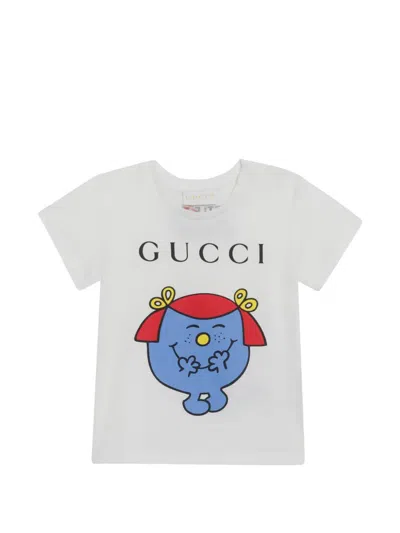 Gucci Babies' X Mr. Men Little Miss Graphic-print Cotton T-shirt In White