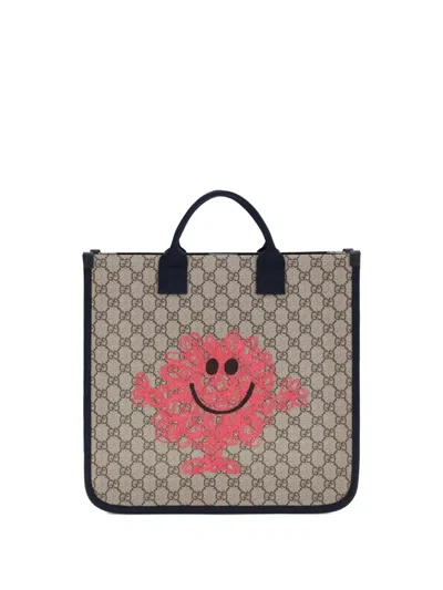 Gucci Kids' X Mr. Men™ Little Miss™ Printed Tote Bag In Neutral