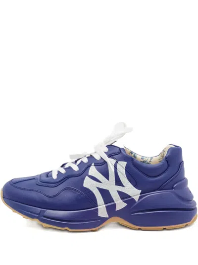 Pre-owned Gucci X Nba 2024 Rhyton Sneakers In Blue