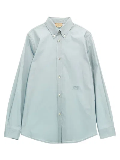 Gucci Kids' X Oshkosh B'gosh, Inc. Cotton Shirt In Light Blue