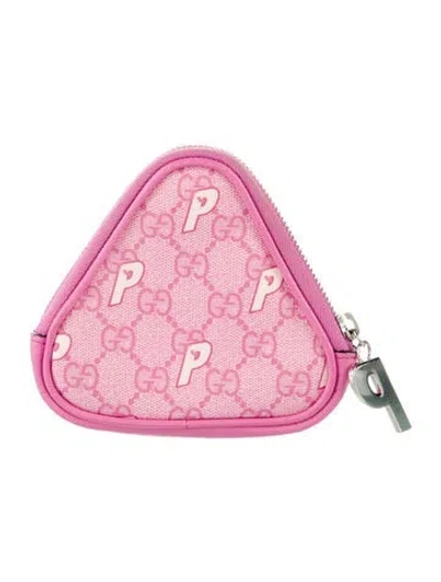 Pre-owned Gucci X Palace Gg Supreme Travel Pouch In Pink