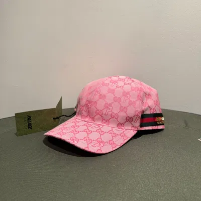 Pre-owned Gucci X Palace Hat In Pink