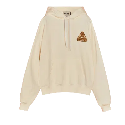 Pre-owned Gucci X Palace Hoodie With Triferg Gg Patch 'ivory' In Cream
