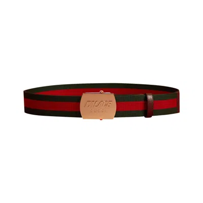 Pre-owned Gucci X Palace Web Skater Belt 'green/red' | Multi-color | Men's Size 90