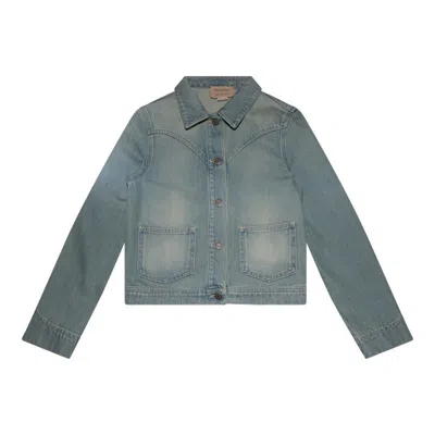 Gucci Kids' X Peter Rabbit Long-sleeved Denim Jacket In Neutral