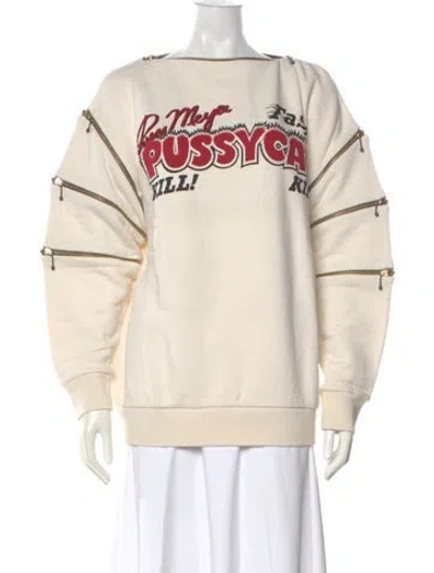 Pre-owned Gucci X Russ Meyer Graphic Print Sweatshirt In Neutral