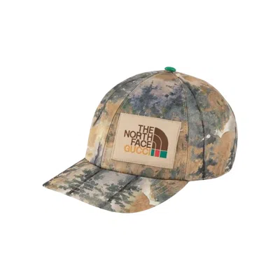 Pre-owned Gucci X The North Face Baseball Hat 'forest Print' | Brown | Men's Size M