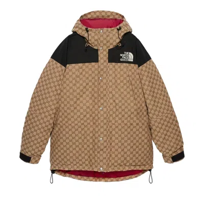 Pre-owned Gucci X The North Face Down Jacket 'beige/ebony/black' In Multi-color