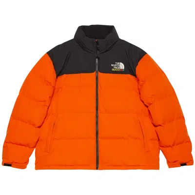 Pre-owned Gucci X The North Face Down Jacket 'orange/black'