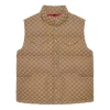 Gucci X The North Face Down Vest 'beige Ebony' In Brown