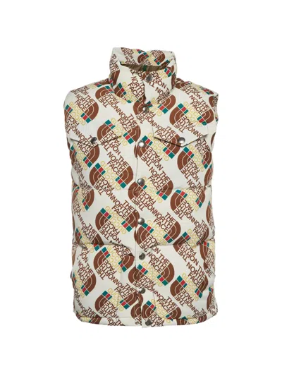 Pre-owned Gucci X The North Face Logo-print Padded Vest In White