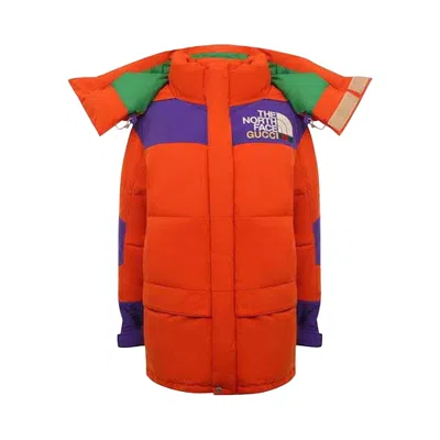Pre-owned Gucci X The North Face Long Down Jacket 'orange/purple/green' | Women's Size Xl