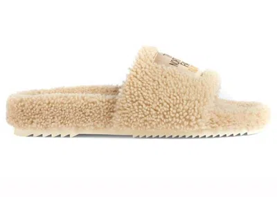 Pre-owned Gucci X The North Face Merino Wool Slides (women's) Sneakers In Beige
