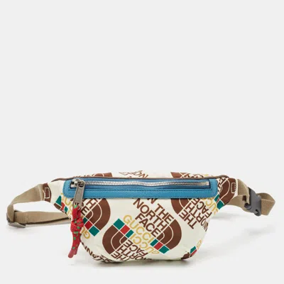 Pre-owned Gucci X The North Face Multicolor Print Nylon And Leather Belt Bag