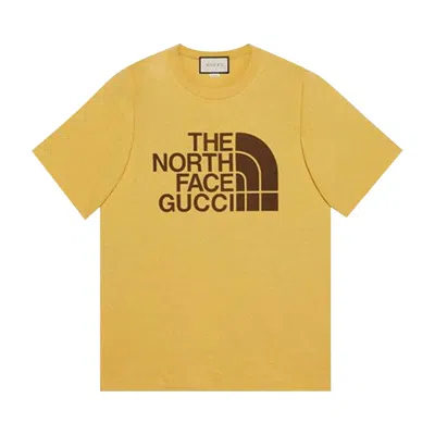 Pre-owned Gucci X The North Face Oversize T-shirt 'gold' | Men's Size L