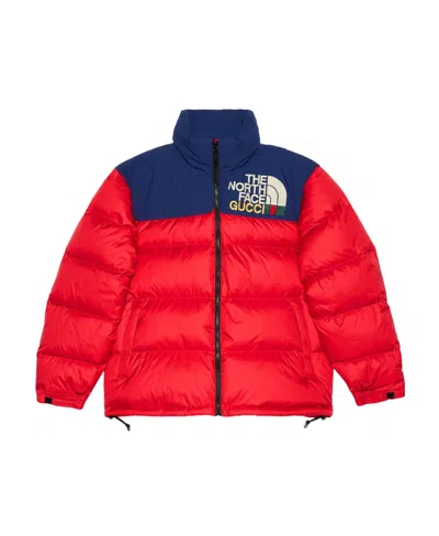 Gucci X The North Face Padded Jacket In Red